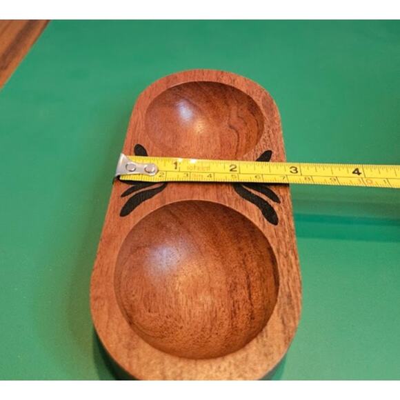 Anthropologie The Mediterranean Dish Acacia Wood Salt Pepper Cellar NEW tags - Picture 7 of 8